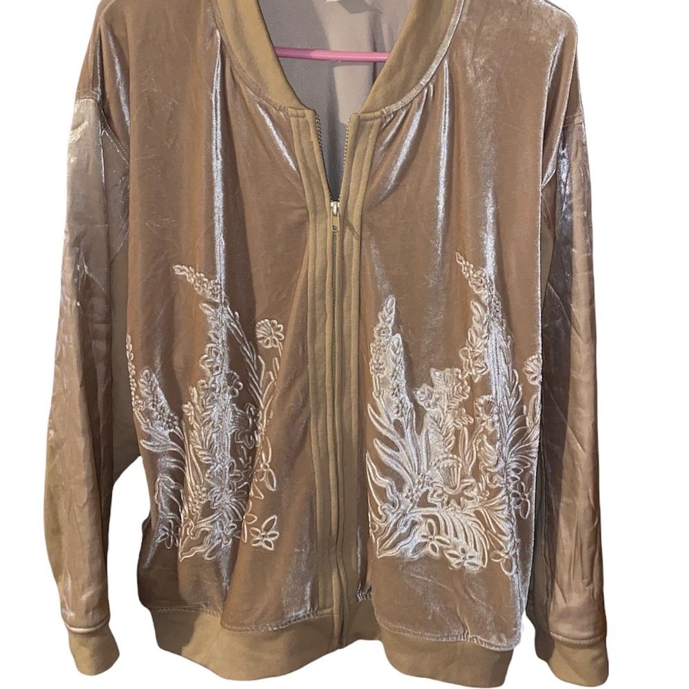 90s Vintage Nino Wong Velour Bomber Jacket